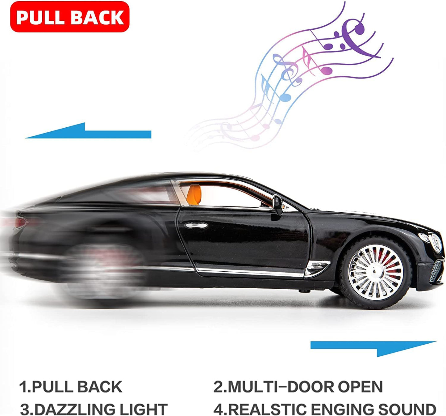 Bentley Continental Gt Scale Model Diecast Metalcar - All Size