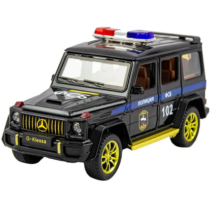 G Wagon Police Jeep 1:24 Diecast Scale Model Car