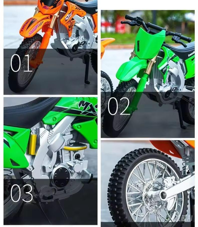 Kawasaki KX450F Dirt Bike Diecast Alloy Model Bike