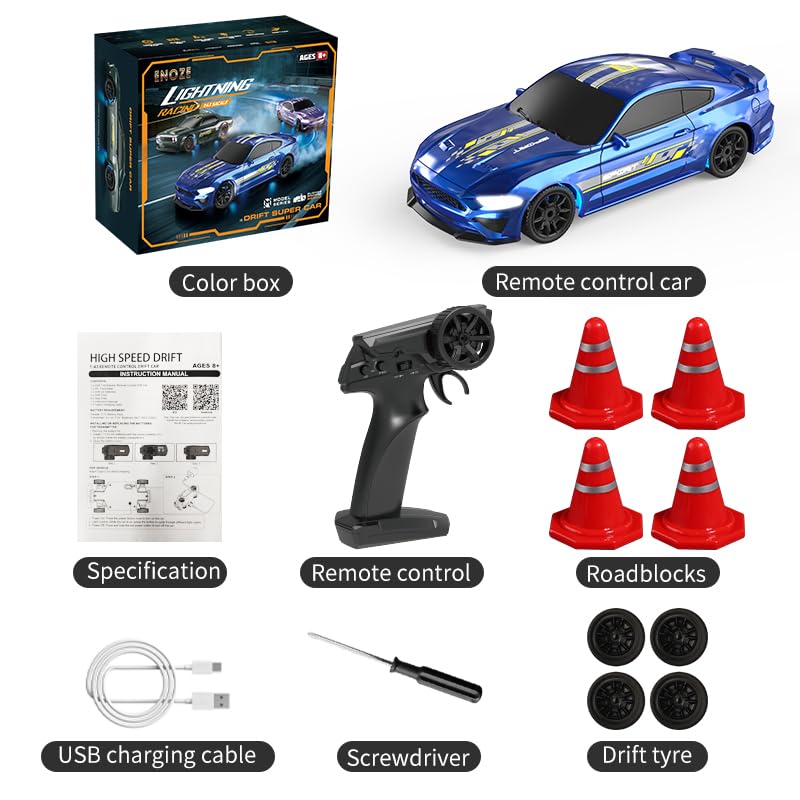 ENOZE 8500 Lightning Racing 4x4 Drift Super Car 1:43 Scale Remote-Controlled Toy Vehicle