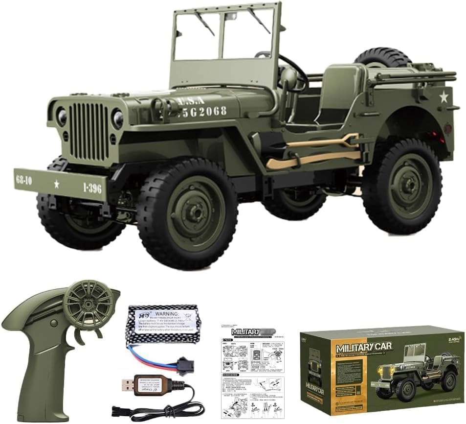 JJRC C8815 1/10 Scale Willys MB Military Jeep RC Truck