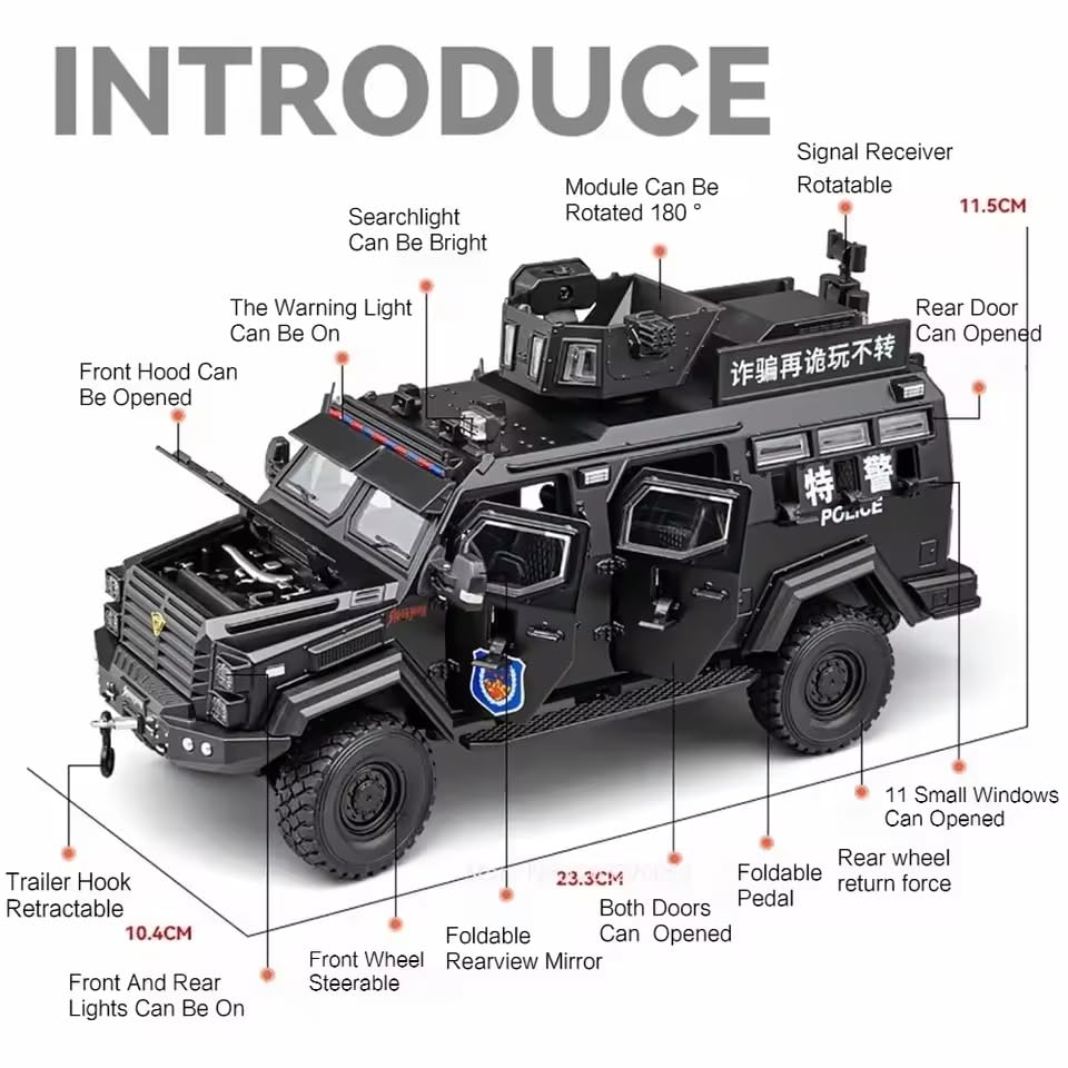 Armored SWAT 1:24 Diecast Scale Model Car