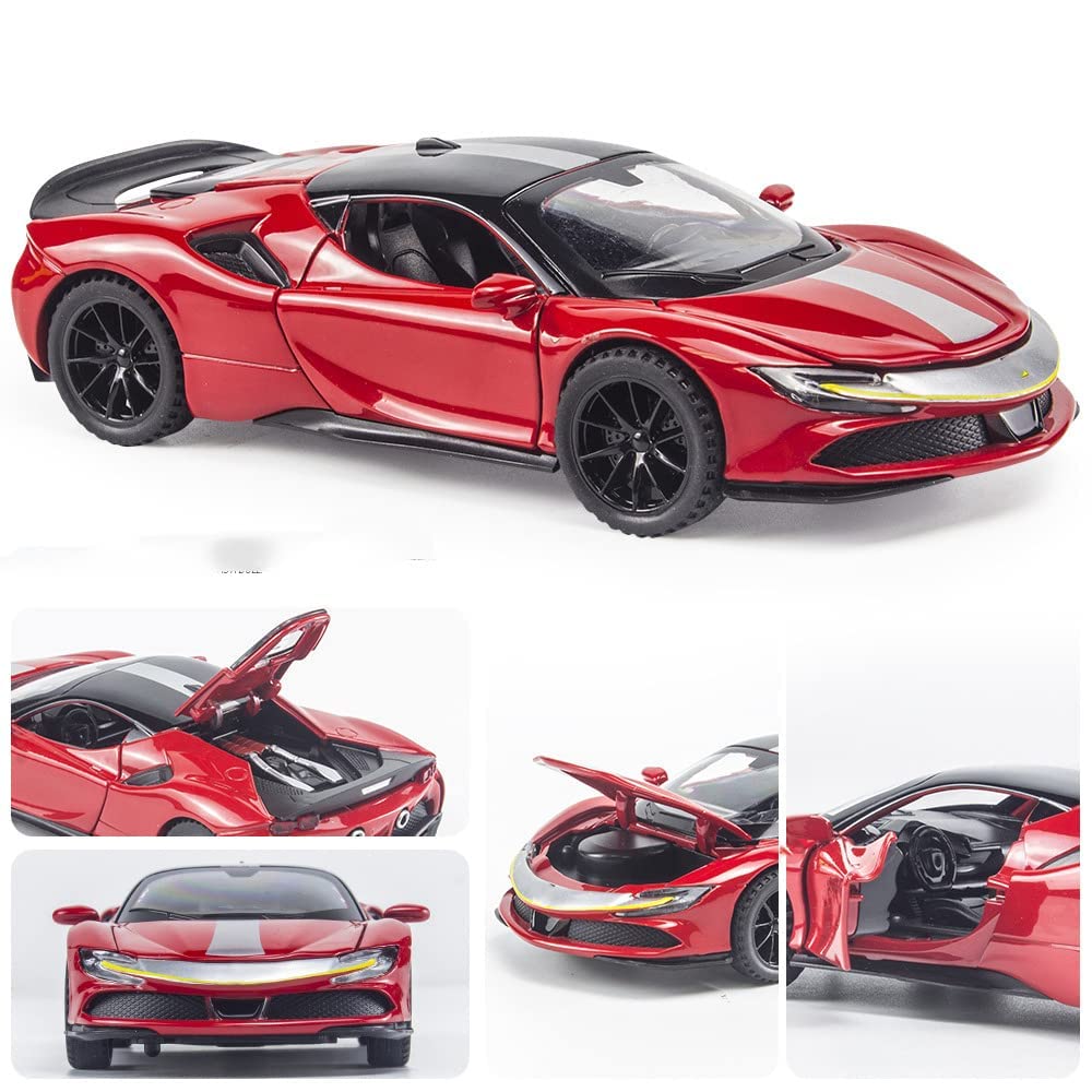 Ferrari Sf90 Scale Model Diecast Metalcar - All Size