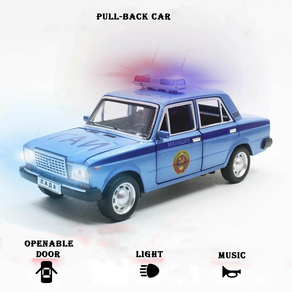 Lada Soviet Police (Militsiya) 1:24 DieCast Scale Model Car.