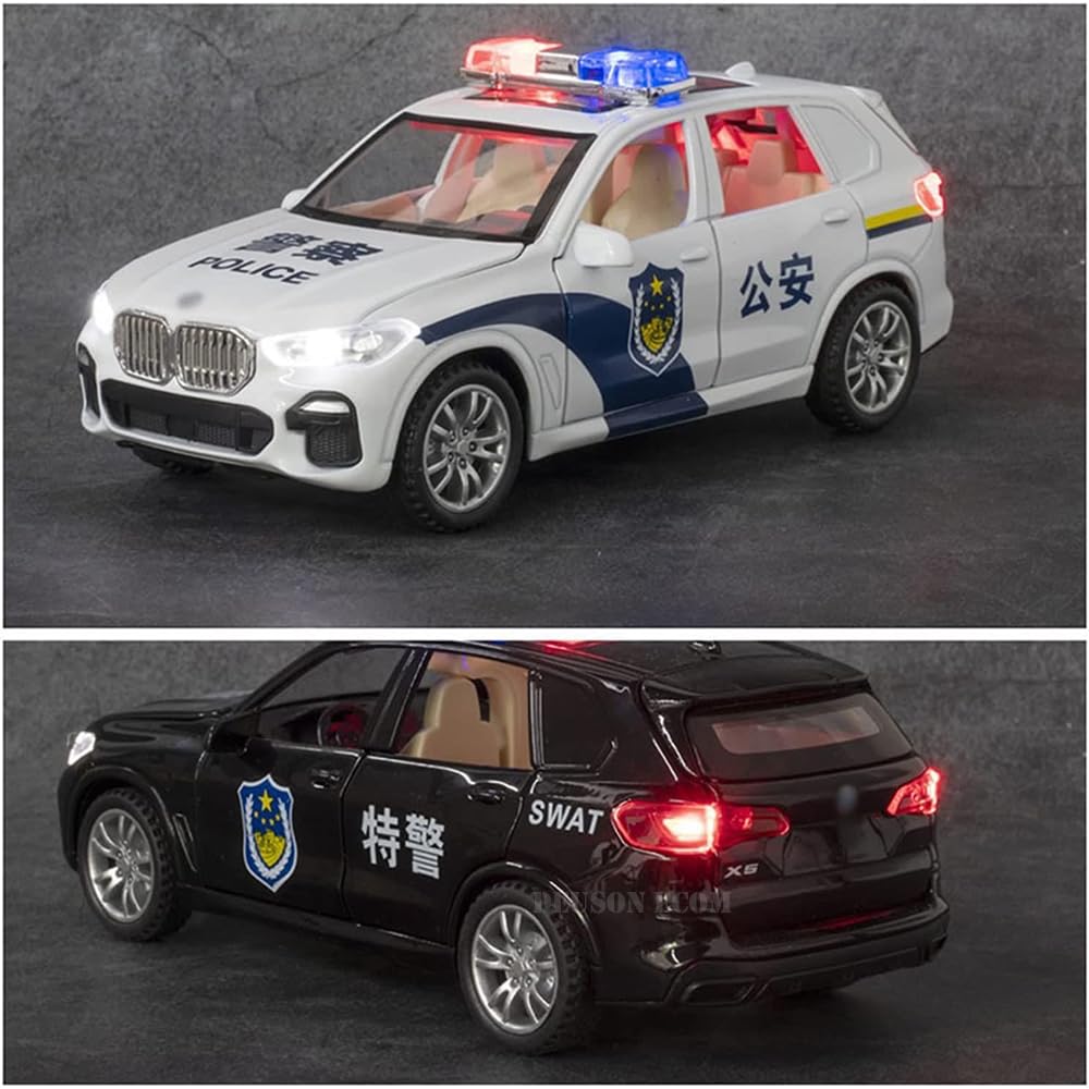 Toyota Land Cruiser Prado police car 1:24 Diecast Scale Model Car