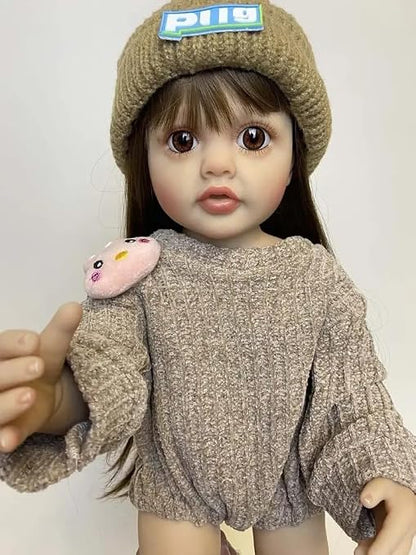 Realistic Silicone Body Reborn Baby Girl Doll Toy Princess Toddler
