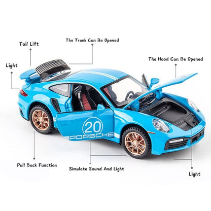 Porsche 911 Turbo S sports car 1:24 Diecast Scale Car