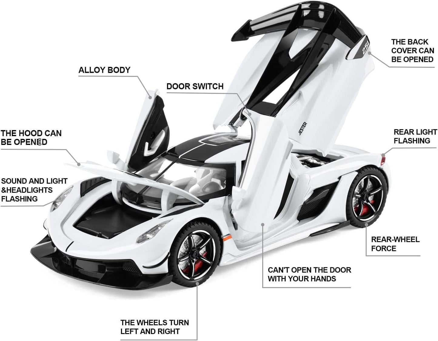 Koenigsegg Jesko Sport 1:24 Diecast Scale Model Car