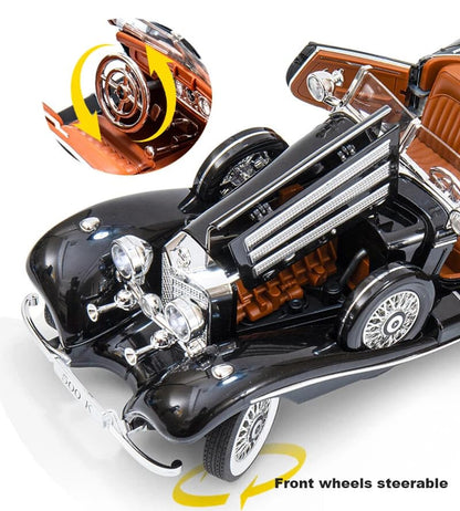 Vintage 1936 Mercedes Benz 500K 1:18 Roadster Diecast Scale Model Car