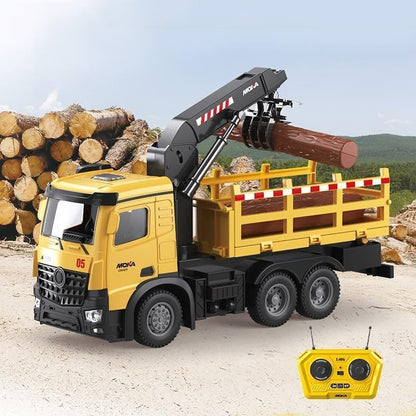 Moka Grab Dump Truck 7 with Crane – Timber Loader Construction Vehicle Toy