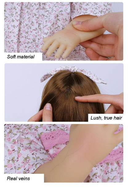 Realistic Silicone Body Reborn Baby Girl Doll Toy Princess Toddler