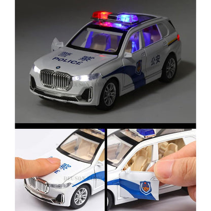 Toyota Land Cruiser Prado police car 1:24 Diecast Scale Model Car