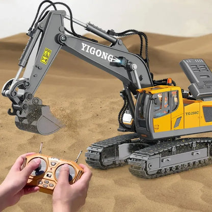 EXCAVATOR TOYS FOR BOYS 3-5 YEAR OLD REMOTE CONTROL DIGGER CONSTRUCTION TOYS RC VEHICLES TRACTOR SANDBOX TRUCK FOR BOYS 5-7 YEAR OLD [SIZE:-28CM*28CM*10.5CM]