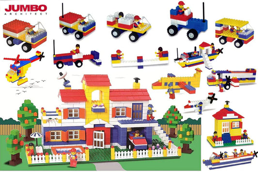 COLOURED 900+PCS MEGA JUMBO ARCHITECT BUILDING BLOCKS WITH ATTRACTIVE BLOCKS&SMOOTH ROUNDED EDGES-BUILDING BLOCKS FOR KIDS AS WELL AS ADULTS TOY