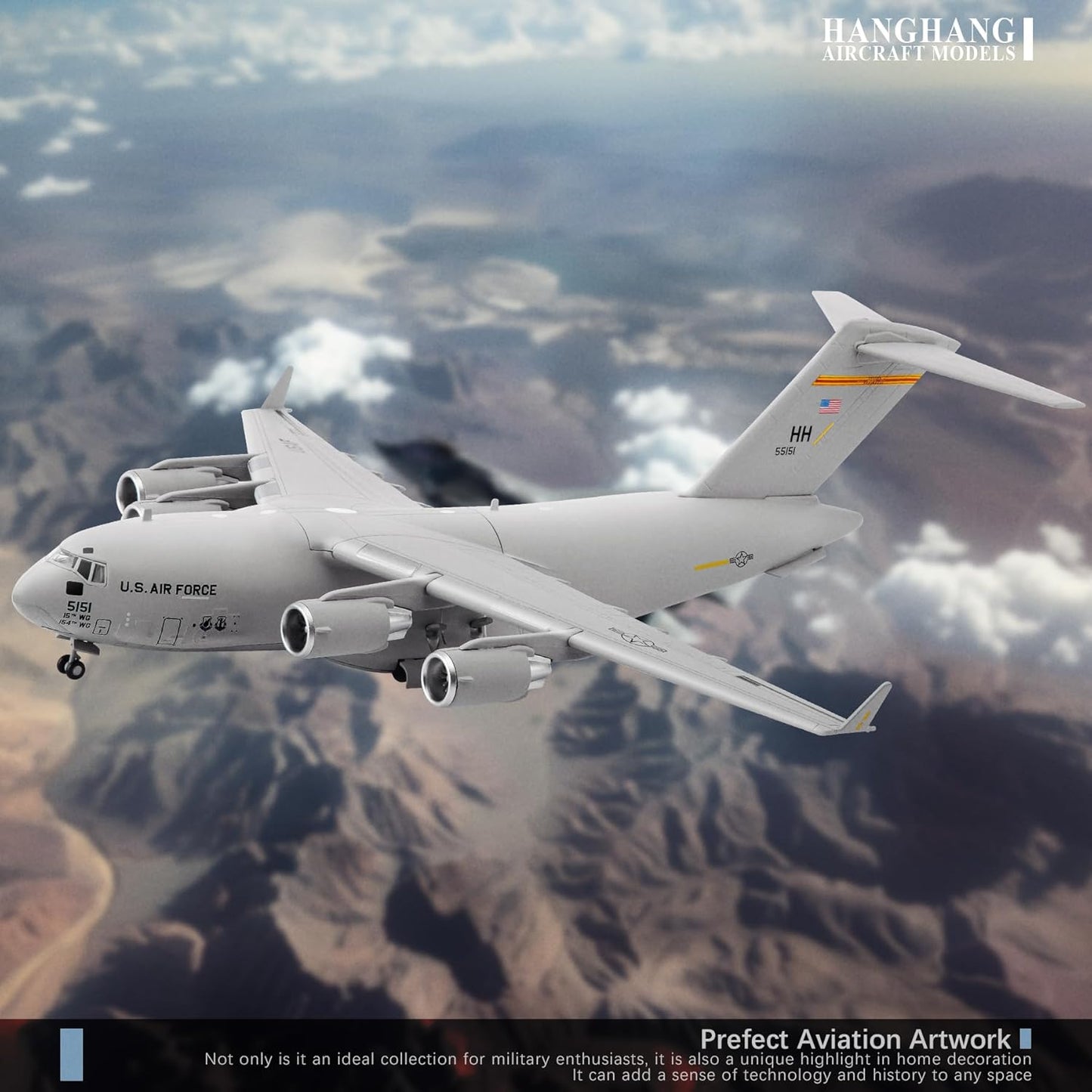 1/200 Scale US Air Force C-17 Global Overlord Strategic Transport Aircraft Alloy Aircraft Attack Plane