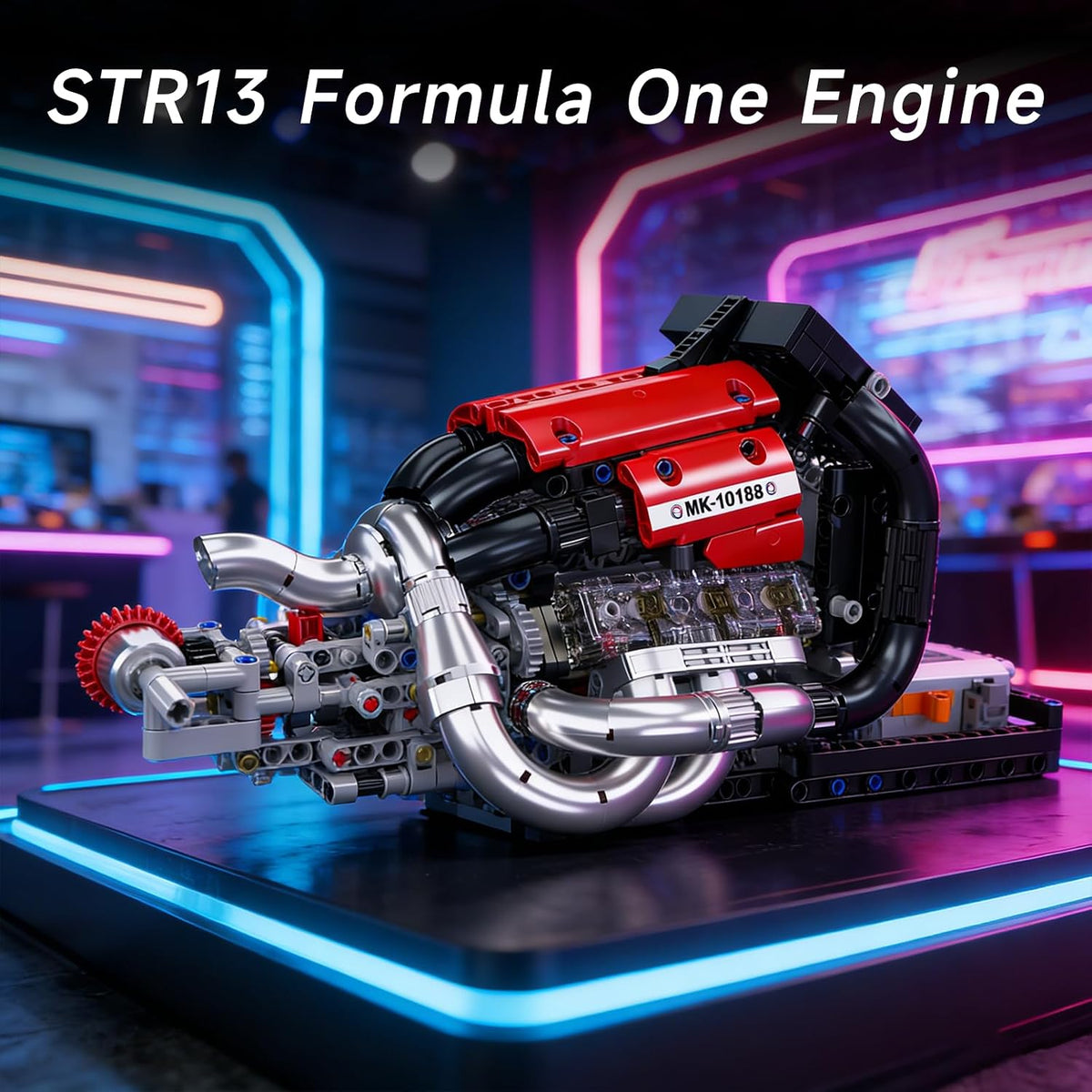 Mould King 10188 Motorized STR13 V6 Engine Model Building Kit | 980 Pcs