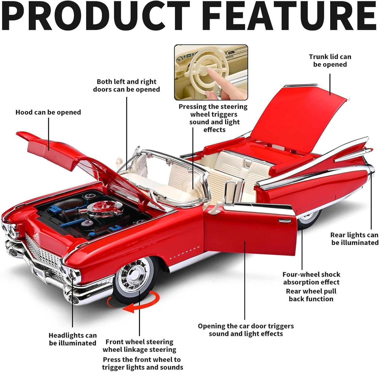 1959 Cadillac Eldorado Biarritz 1:24 Diecast Scale Model Car