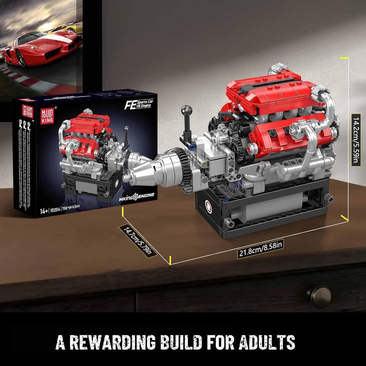 Mould King 10204 V8 Engine Building Set