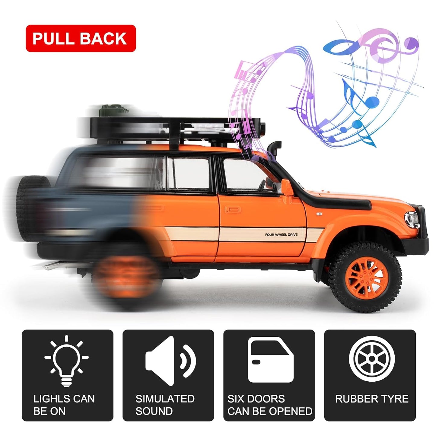 Toyota Land Cruiser LC80 Scale Model Diecast Metalcar