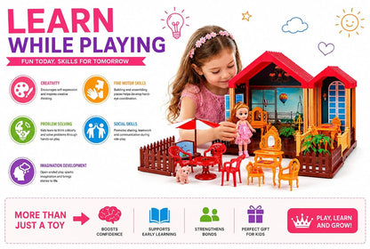 Large Doll House Play Set