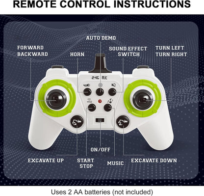 RC Heavy Construction Excavator with Remote & Accessories Car 1:18 Scale