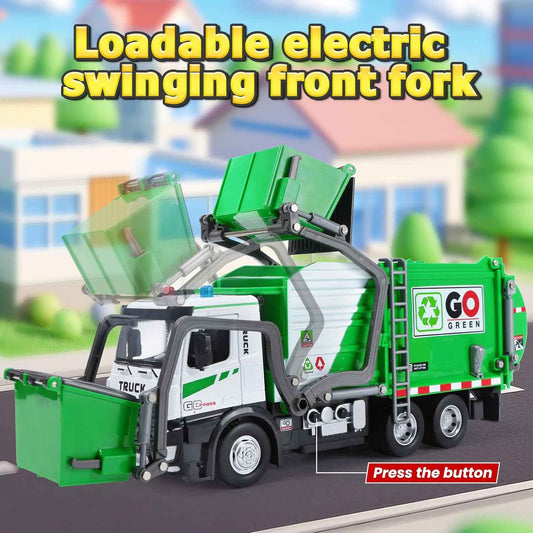 Go Green Garbage Truck Metal DieCast Toy