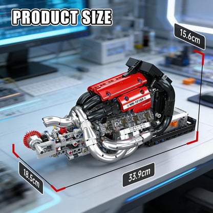 Mould King 10188 Motorized STR13 V6 Engine Model Building Kit | 980 Pcs