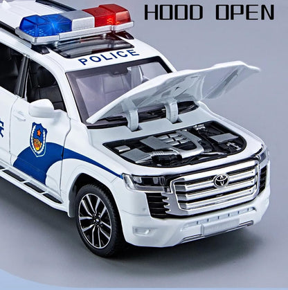 Toyota Land Cruiser Prado police car 1:24 Diecast Scale Model Car