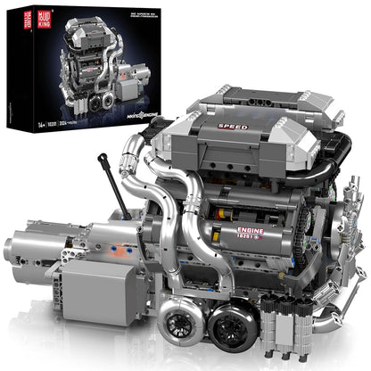 Mould King 10201 Motorised Hypercar W16 Engine & Gearbox Building Set | 2,024 Pcs
