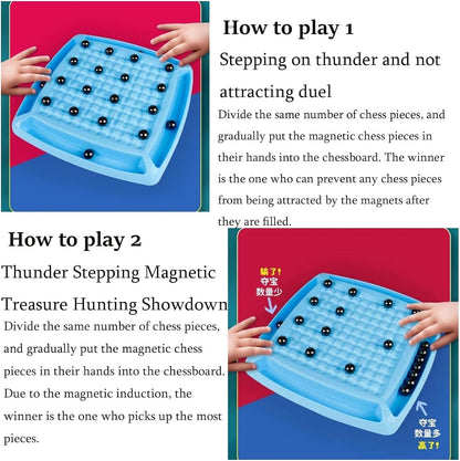 Magnet Chess Game - 2024 Newest Magnetic Chess Game,Family Board Games for Kids and Adults,Board Strategy Game Suitable for Multi-Player,Children Thinking Magnetic Chess Board (1 Set)