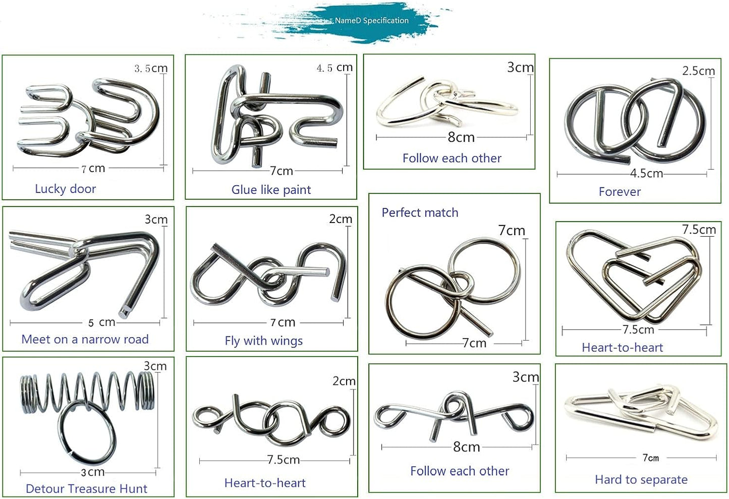 Brain Teasers Metal Wire Puzzle Toys