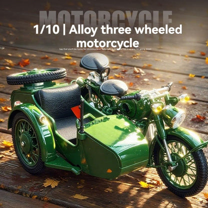 Vintage Military Sidecar Motorcycle 1:10  Die Cast Model