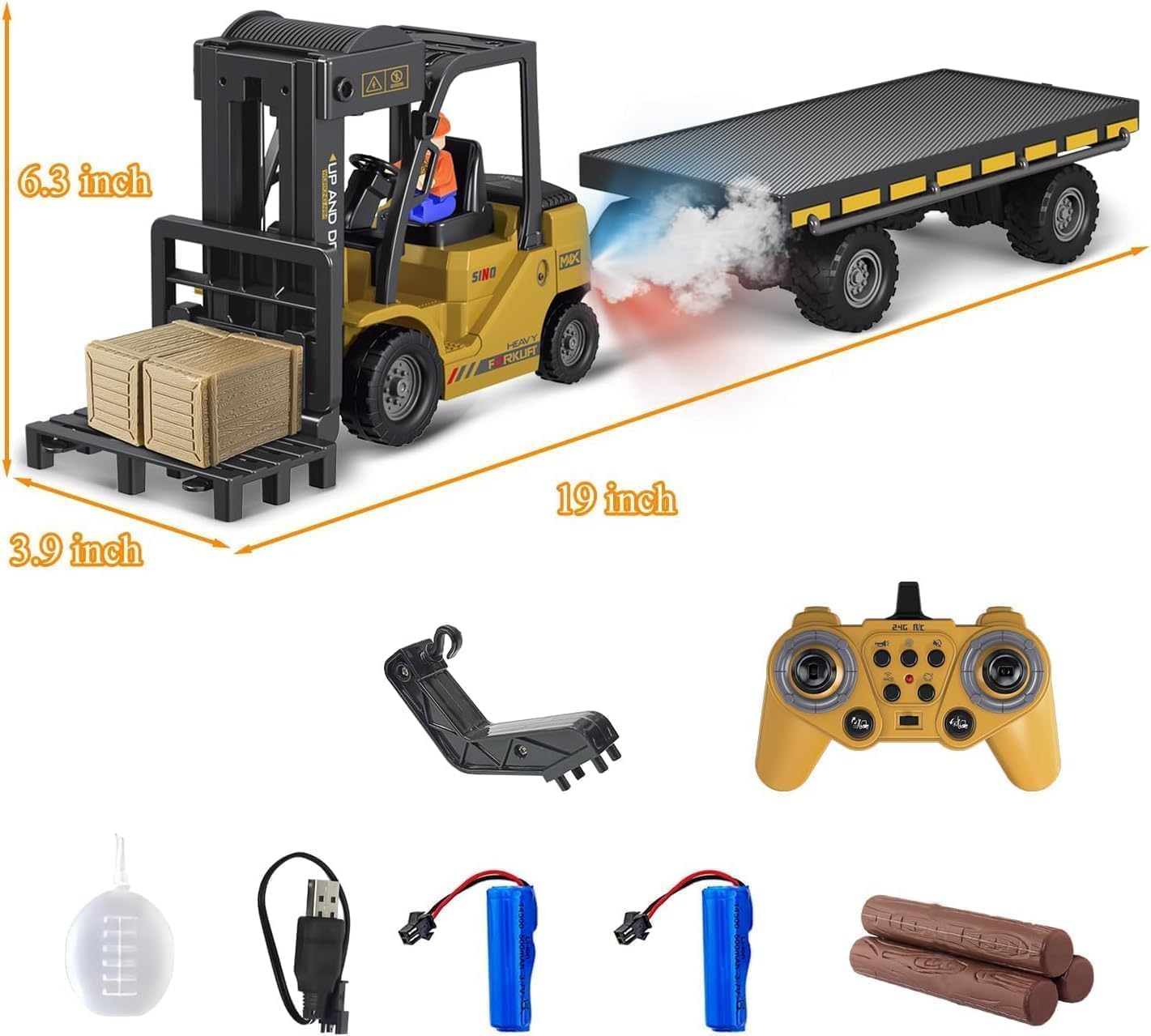 Remote Control Construction Vehicle 1:24 RC Forklift Truck – 11 Channel