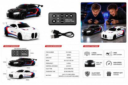 DriftX YG-1140A Mini RC Alloy Drift Car