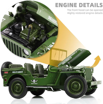 KDW Tactical Jeep 1:18 Diecast scale model Car