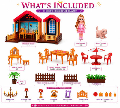 Large Doll House Play Set