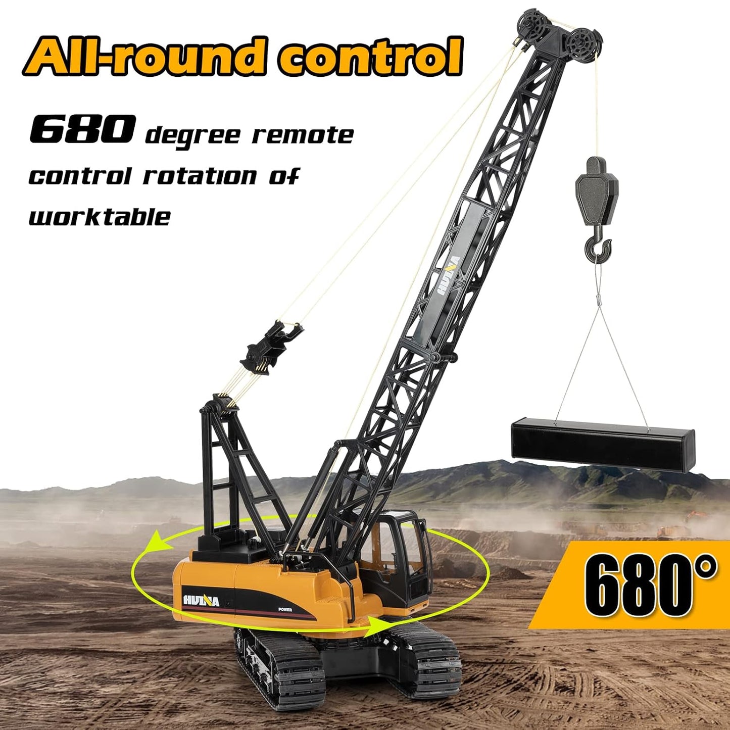 HUINA 1572 1:14 RC Construction Truck Crane