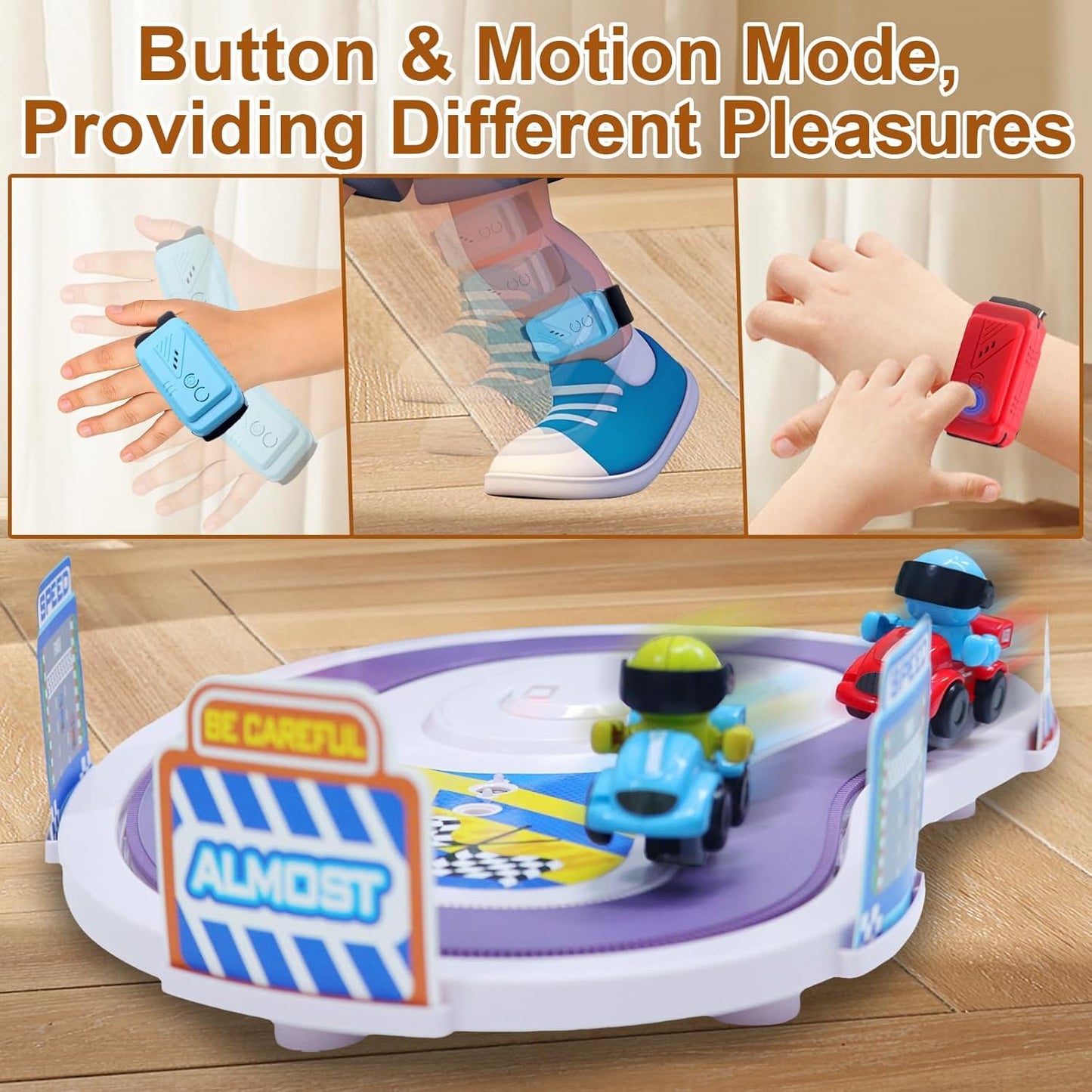 Two-Player Battle Wireless Motion Sensing Racing Track Toy Set