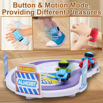Two-Player Battle Wireless Motion Sensing Racing Track Toy Set