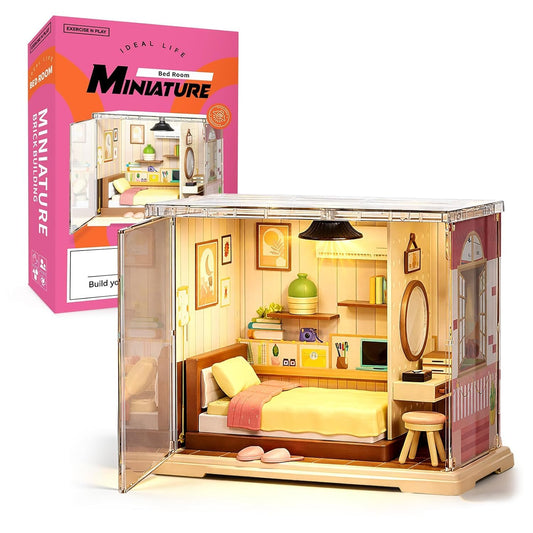 DIY Miniature Bedroom Model Kit
