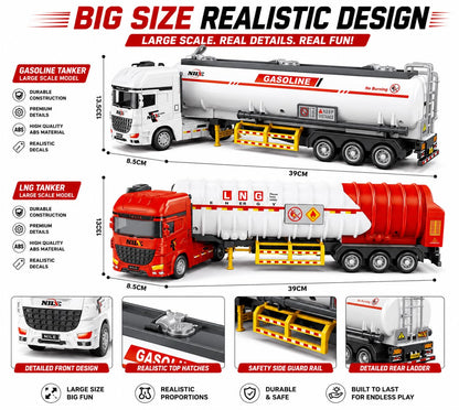 Fuel Tanker Truck for Kids (2 Truck Set)