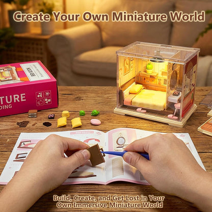 DIY Miniature Bedroom Model Kit