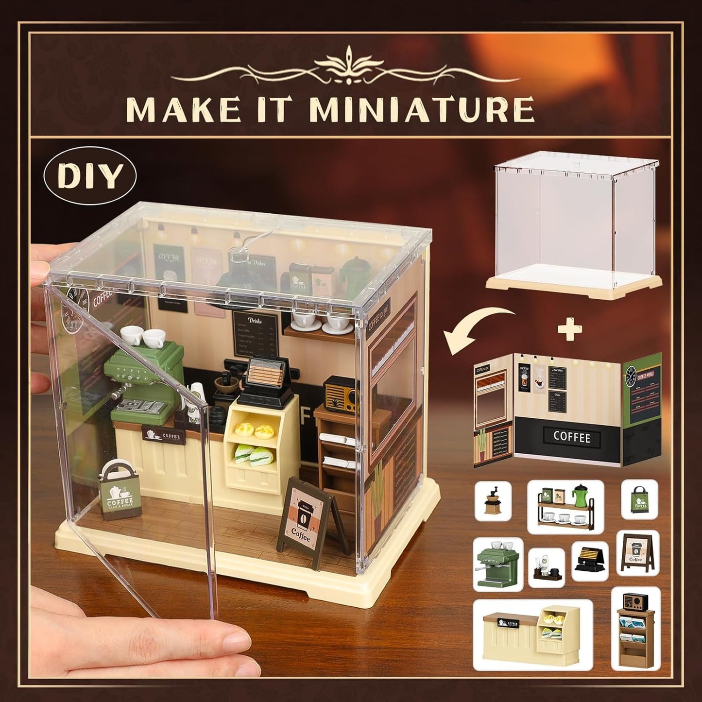 DIY Miniature Coffee Shop Kit