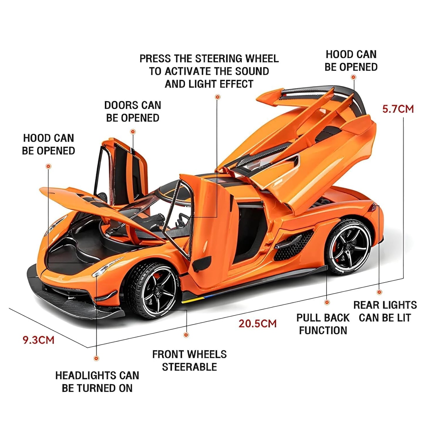 Koenigsegg Jesko sports 1:24 Diecast Scale Model Car