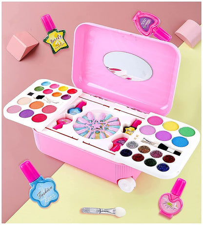 Kids Makeup & Paint Art Set in Pink Suitcase