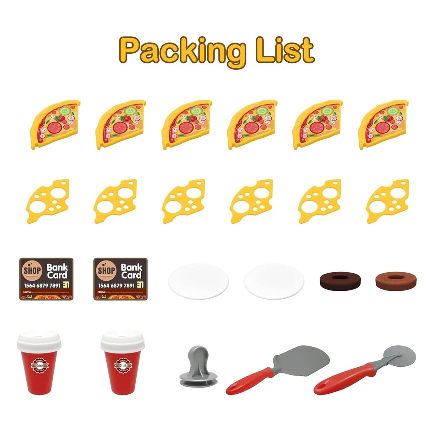 Pizza & Coffee Shop Playset with Cash Register