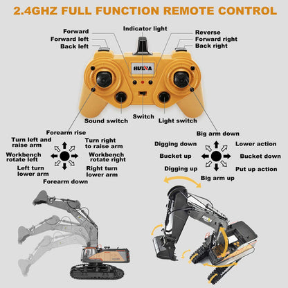 Huina 1592 1:14 Remote Control Excavator