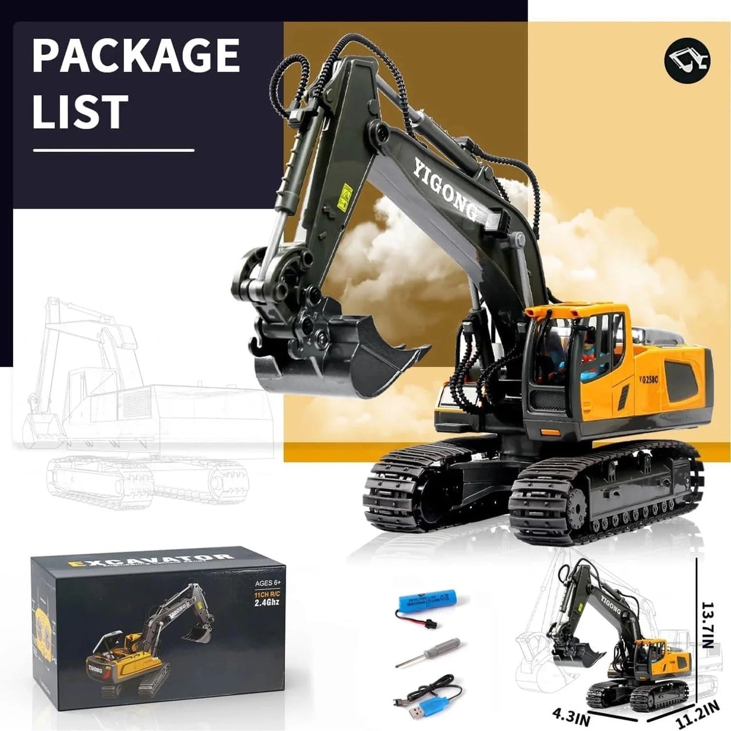 Yigong YG 258C Remote Control Excavator