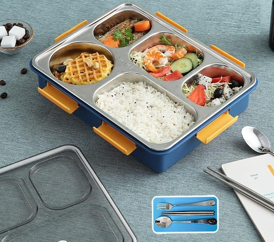 5 Compartment Bento Lunch Box for Adults Kids