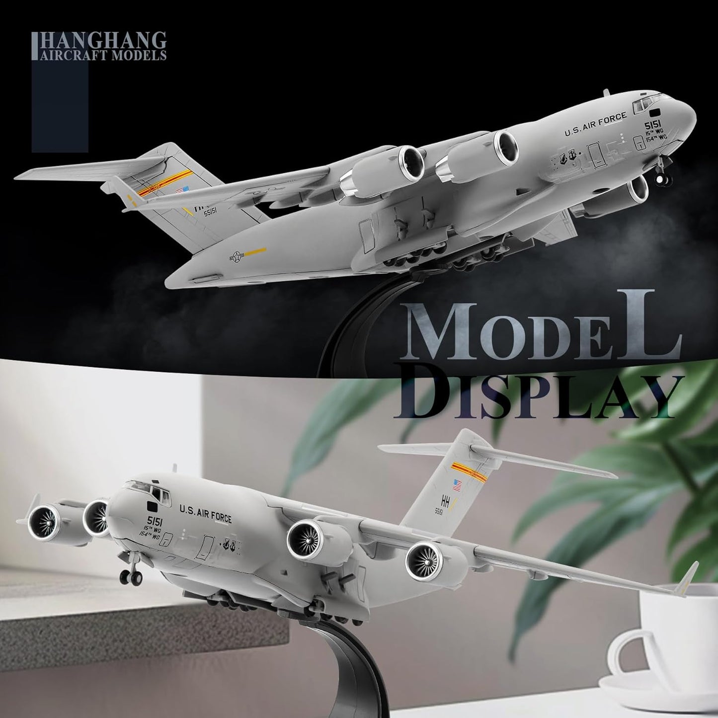 1/200 Scale US Air Force C-17 Global Overlord Strategic Transport Aircraft Alloy Aircraft Attack Plane